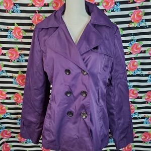(8/$20)W Sz 14/L, Pimkie Purple Pea Coat Jacket